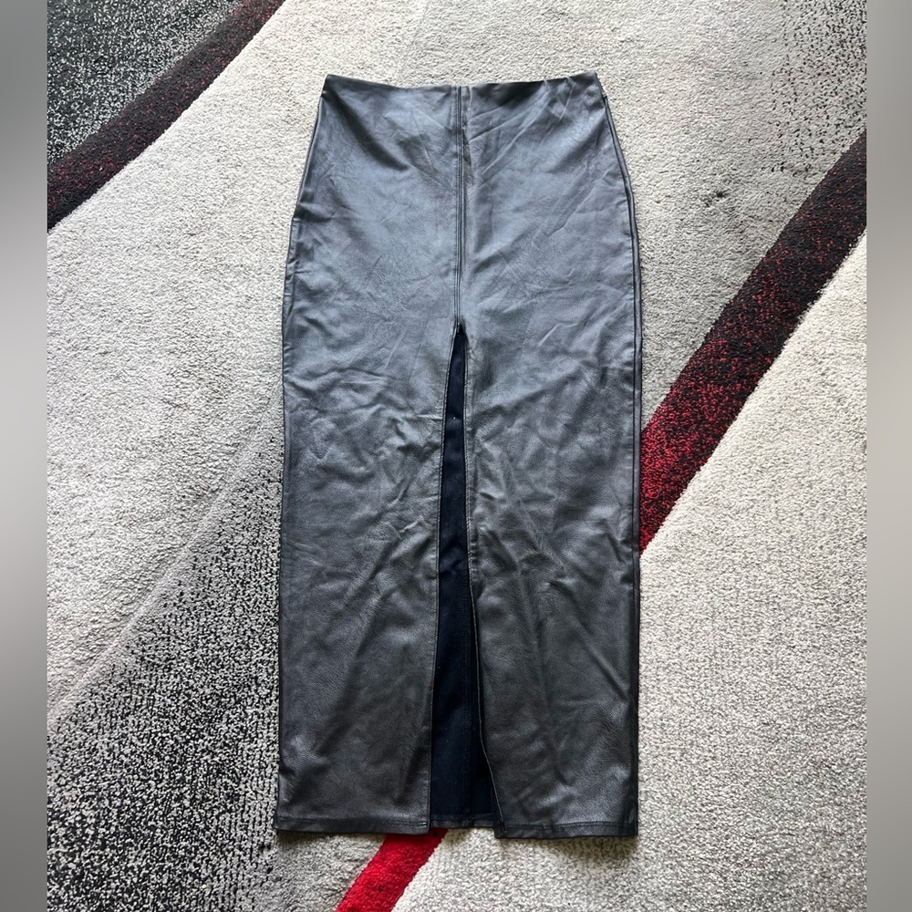 Naked Wardrobe Faux Leather Pencil Skirt